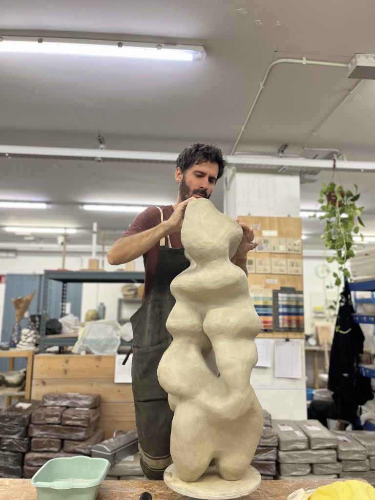 A student in our weekly handbuilding class